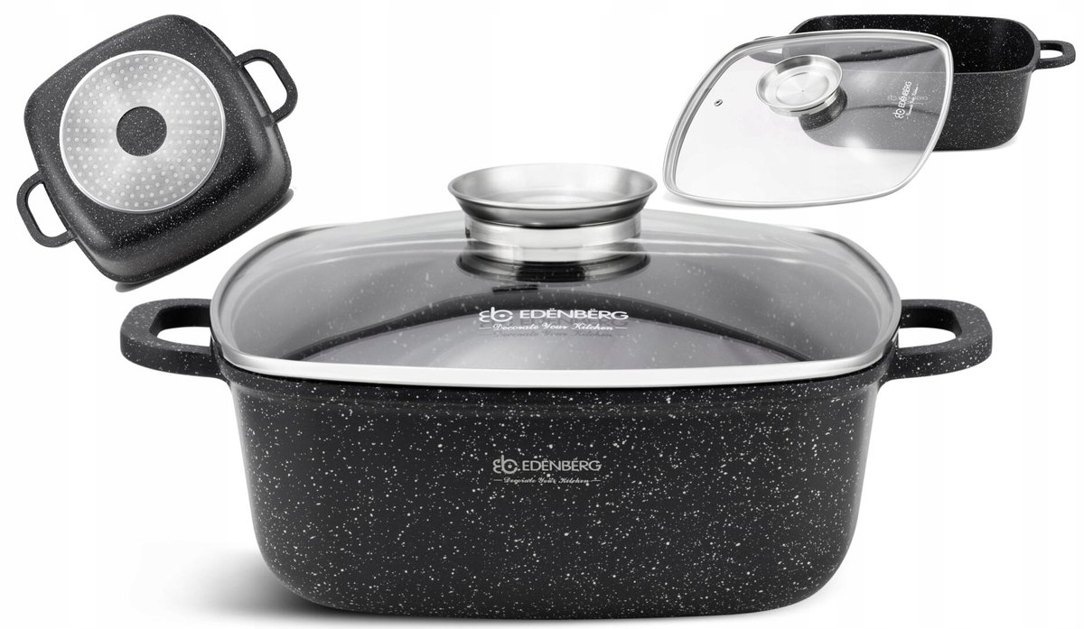 Markless Aluminium Pan met Marmeren Coating - 2,8L