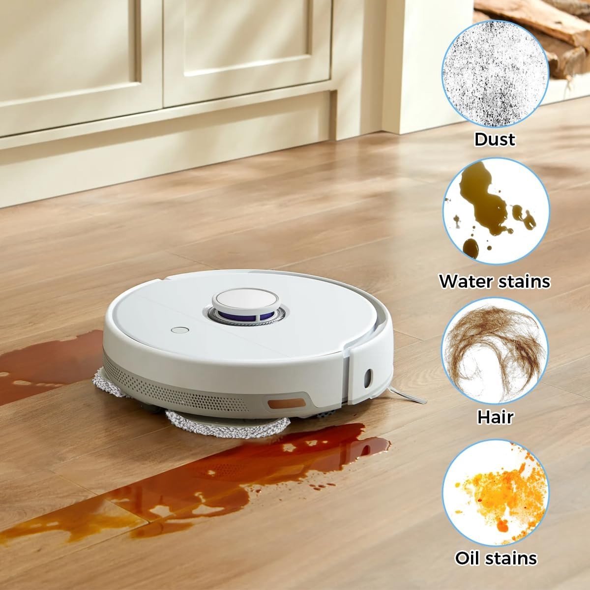 Vervangbare Microvezel Dweildoeken - Grijs - 13,5 cm - Herbruikbare Dweilen voor Robotstofzuigers