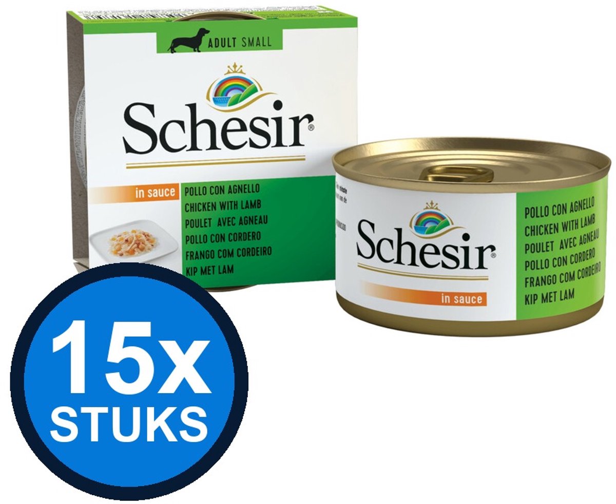 Schesir Schesir hond blik saus kip&lam 85gr