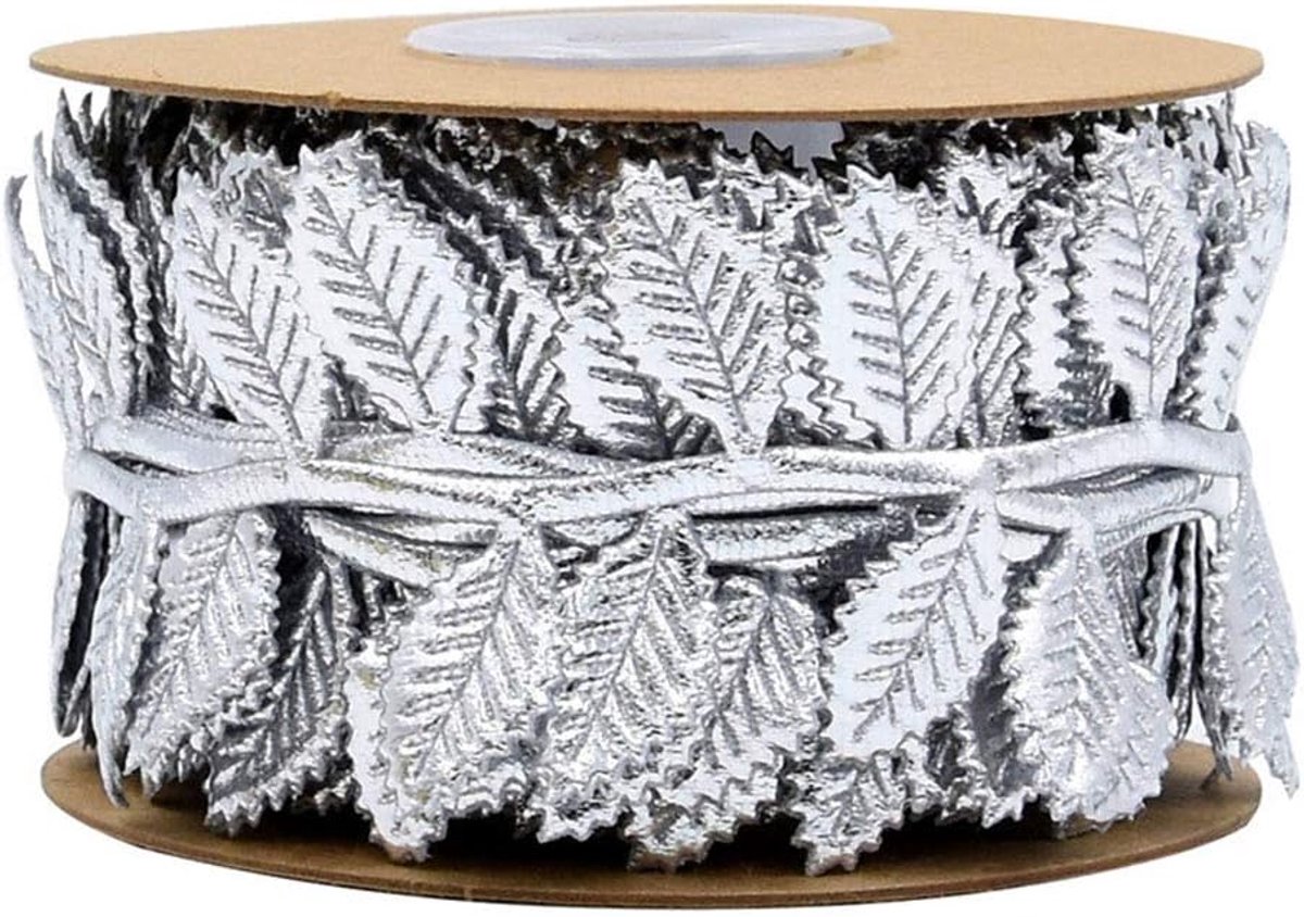 10M zilveren bladeren blad lint trim touw voor Garland DIY ambachten en feest bruiloft Home decoraties