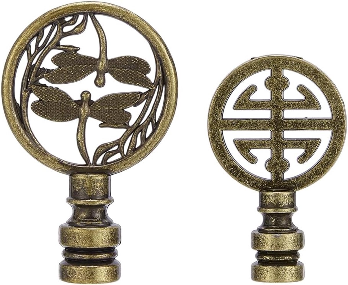 Lampenkappen 2 stijlen metalen lampenkap toppers schroeven op dop decoratieve eindstukken voor tafellampen staande lampen reserveonderdelen woondecoratie