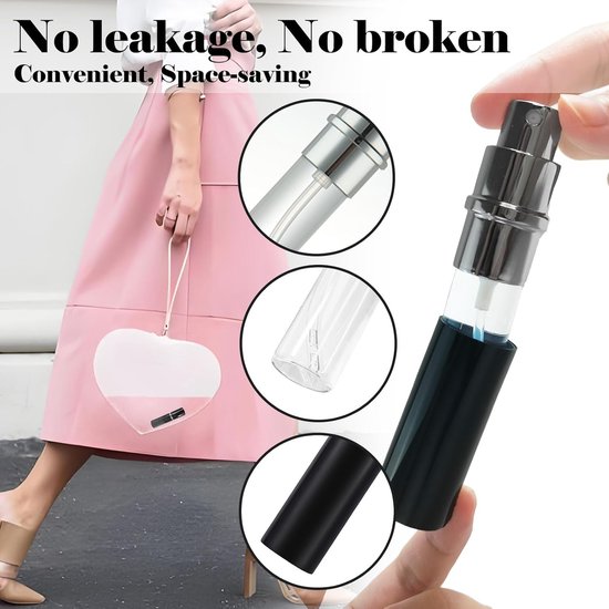 10 ml Parfum Reizen Fles, 3 stks Parfum Verstuiver Hervulbaar, Spray Flessen, Draagbare voor Reizen Vakantie Vrouwen Man — afbeelding 4