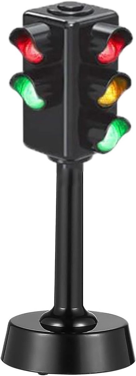 Zalati Verlicht speelgoed, mini-stoplicht met led-lamp en geluiden voor educatief speelgoed, scènebouw, poppenhuisdecoratie