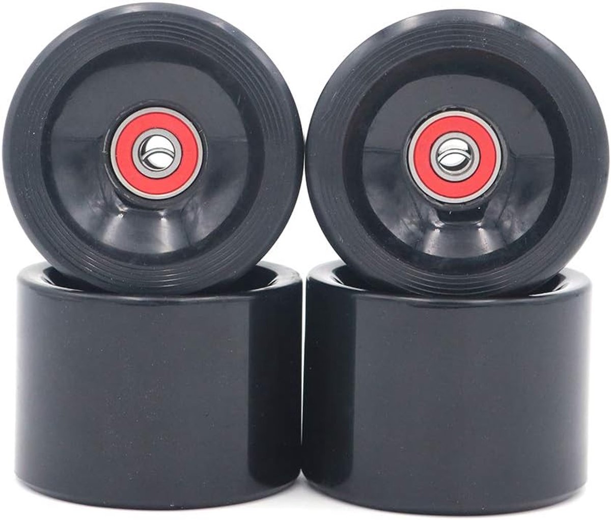 Wielen voor Penny Softweehls ABEC 9 Kogellager Retro & Mini Cruiser Skateboard Board 70x51mm Lange Kogellagers Shop (zwart)