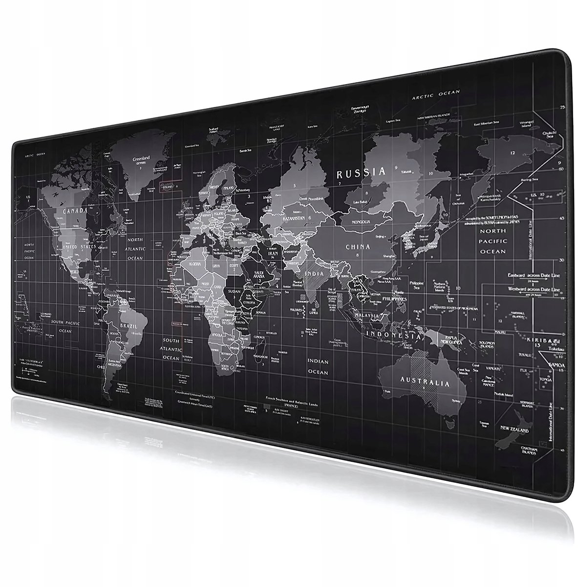 XXXL Gaming Muismat Wereldkaart Bureau Waterdicht 90x40cm