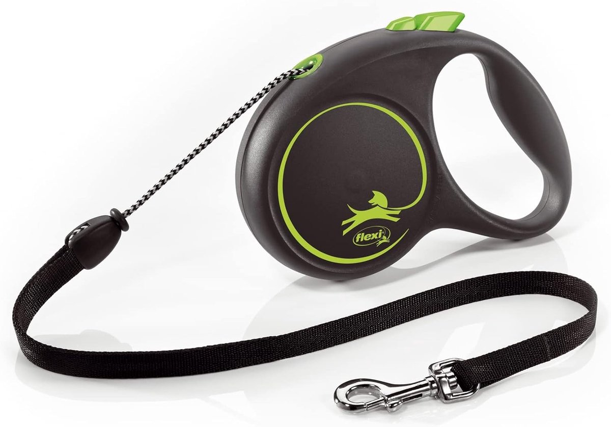 Hondenriem 5 meter - Groen - Medium - Intrekbare Design Cord Lood - Voor Honden tot 20 kg