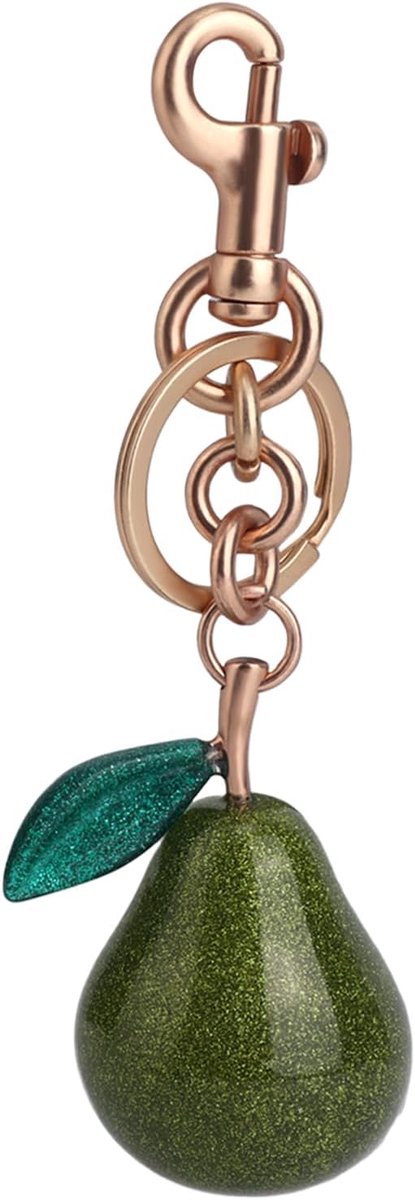 Schattige Peer Sleutelhanger, Esthetische Fruitcharms voor Handtassen Portemonnee Groene Peervormige Sleutelhanger Accessoires Decoratie Tas Hanger voor Vrouwen Verjaardagscadeau