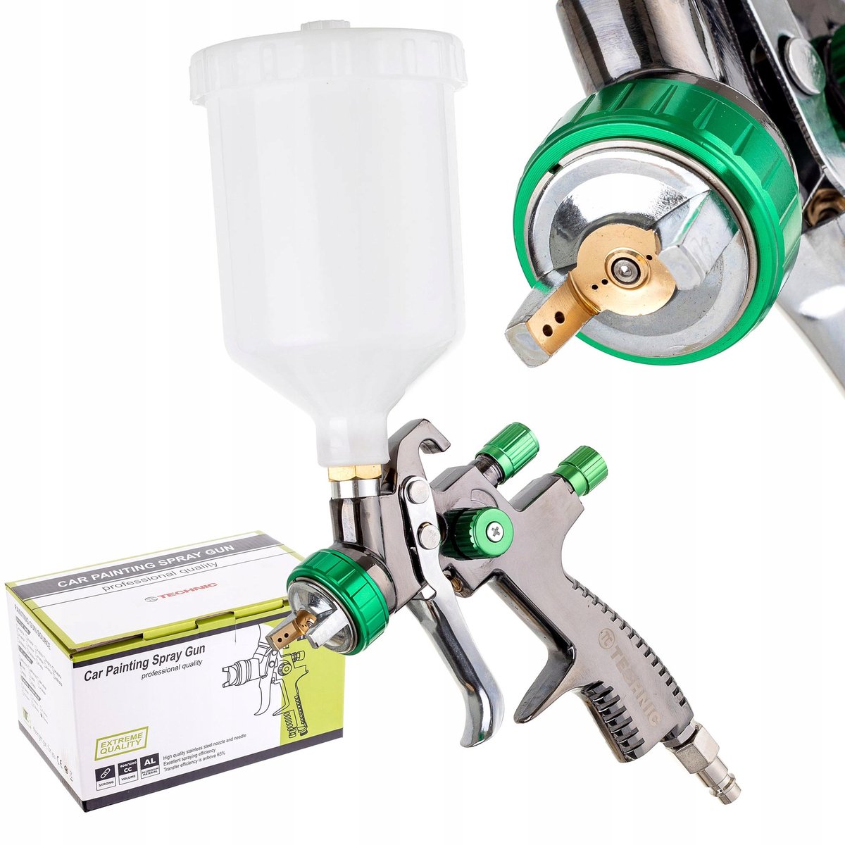 Merkloos LVLP Spuitpistool 2.0mm met 600ml Tank - Professioneel