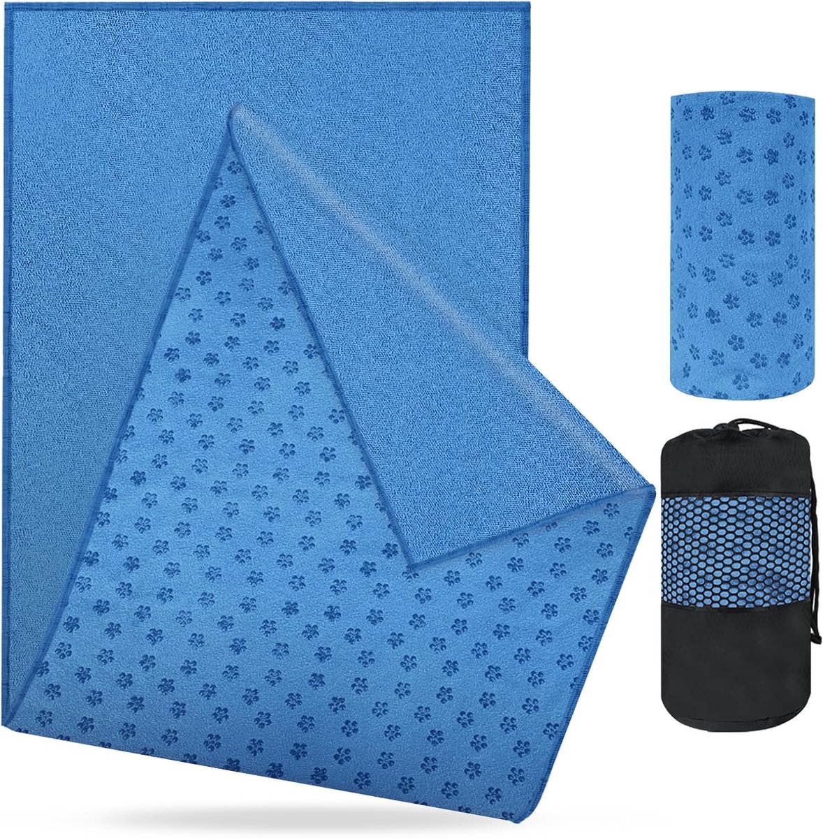 Yogamat, vezelyogamat, geschikt voor sportscholen en Pilates-183*63CM，Blauw