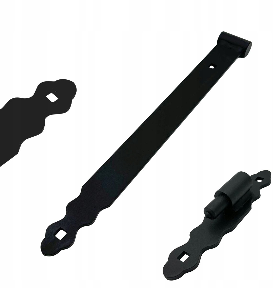 Scharnier 400mm met Bal - Zwart - Garagepoort & Deuren - Retro Stijl