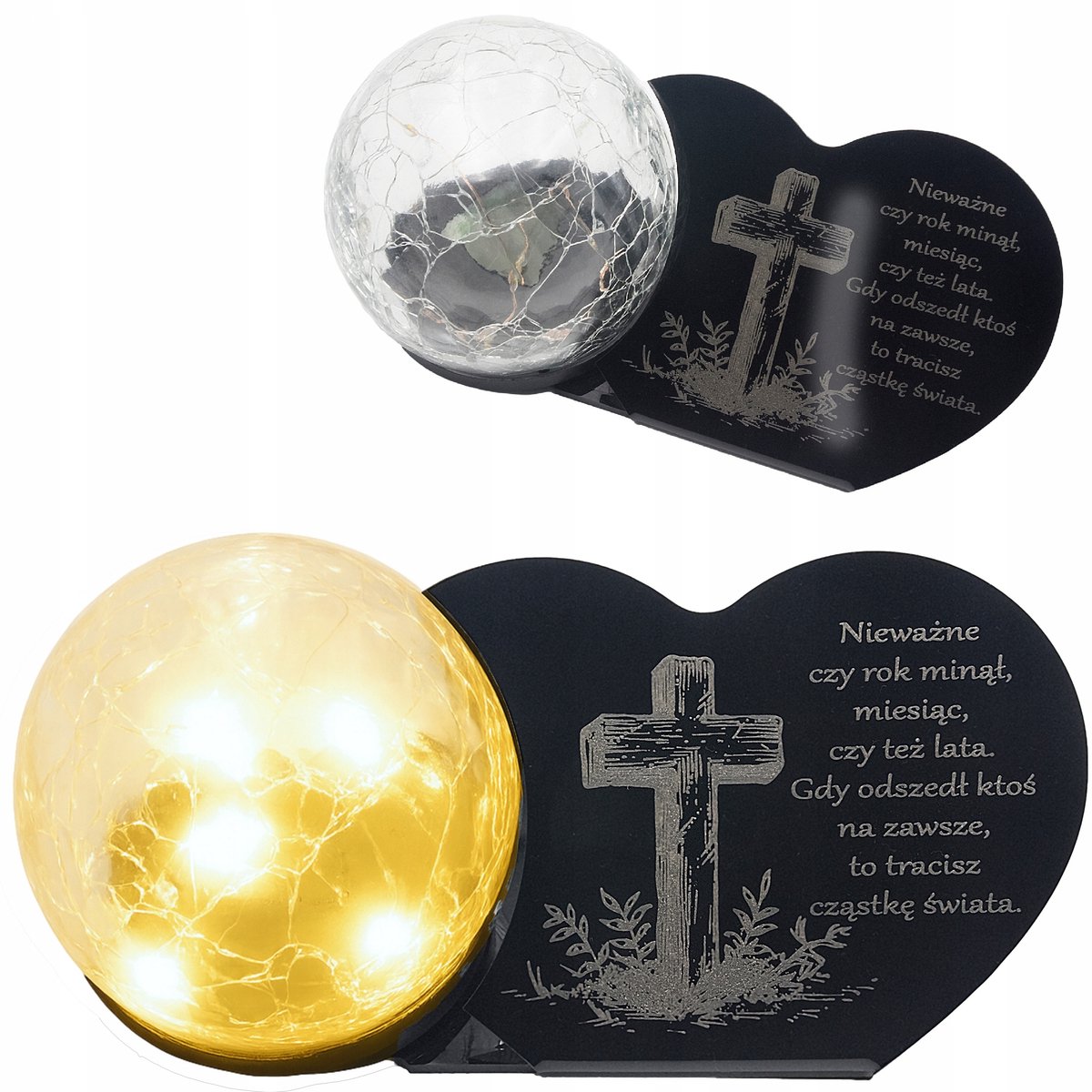 Solar Candle LED Tombstone Beeldje Lantaarn Acrylglas