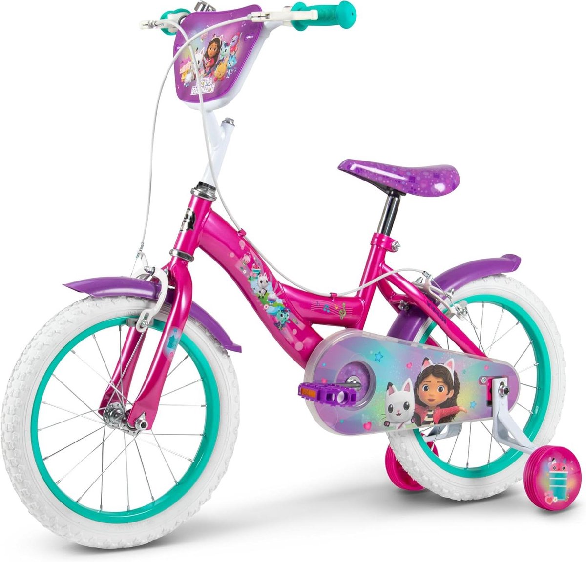 Kinderfiets Meisjesfiets Leren Fietsen Gabby's Dollhouse Design 16 Inch Roze