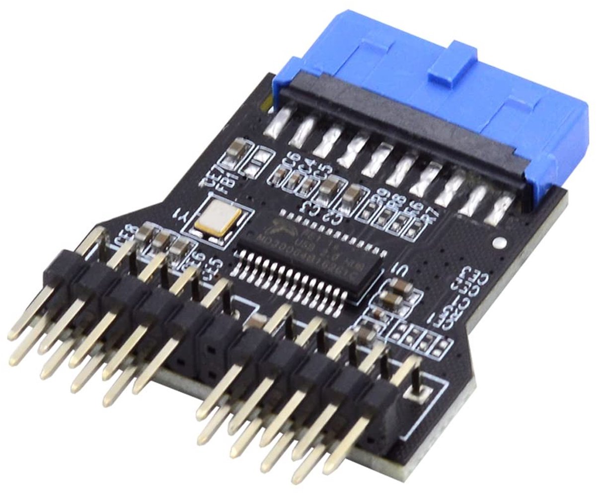 SolidKeus - USB 3.0 naar 2 USB 2.0 9-Pin Hub Connector Adapter
