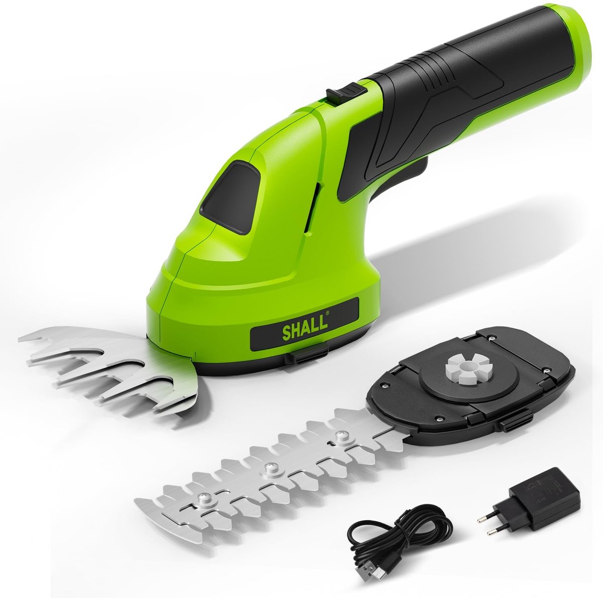 SolidKeus - Draadloze Heggen- en Gras Snoeischaar met 7.2V Accu