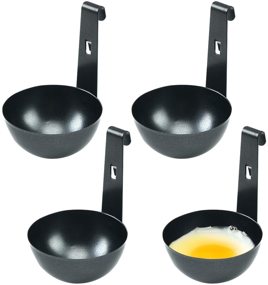 SolidKeus - RVS Eierenkoker met Haak (Set van 4)