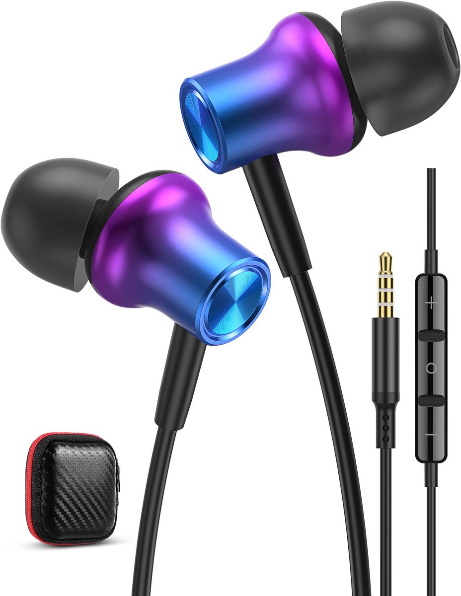 SolidKeus - In-Ear Hoofdtelefoon met Kabel en Microfoon voor Smartphones