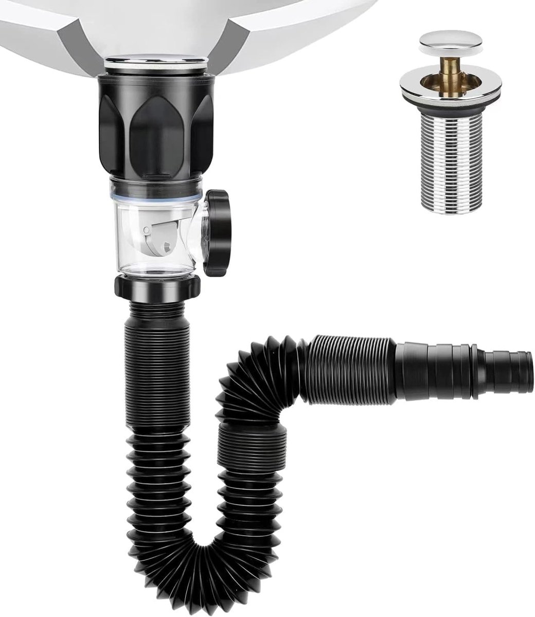 SolidKeus - Flexibele Afvoerslang met Anti-Verstoppingsklep 300-1000 mm