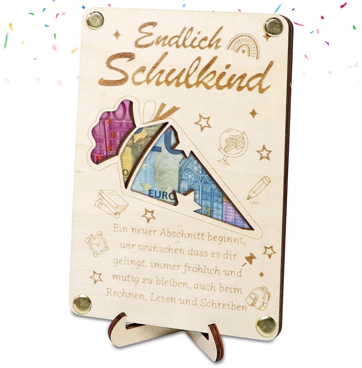 SolidKeus - Houten Geldcadeau voor de Eerste Schooldag