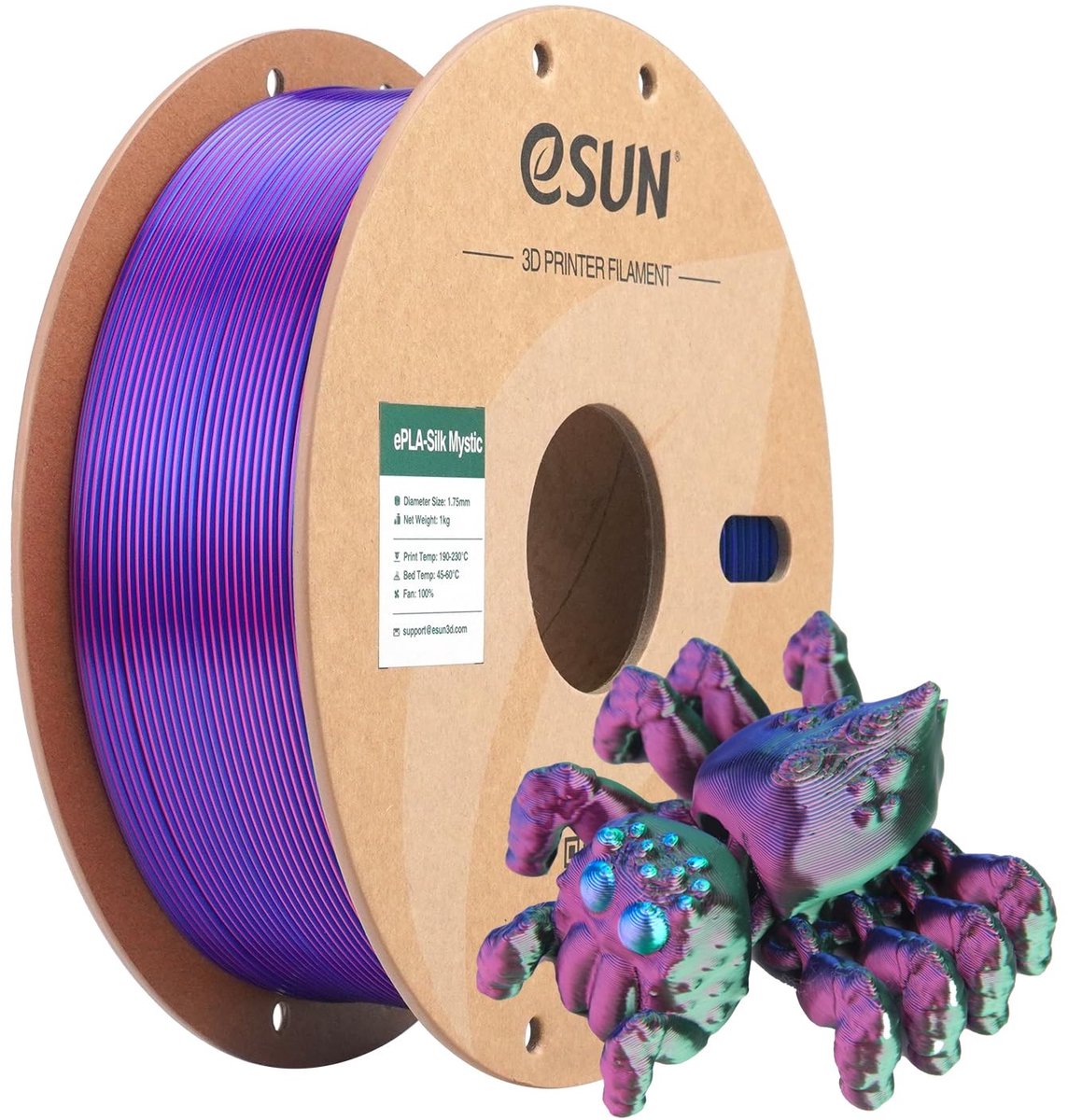 SolidKeus - 3D Printer Filament PLA Silk Tricolor 1.75mm 1KG