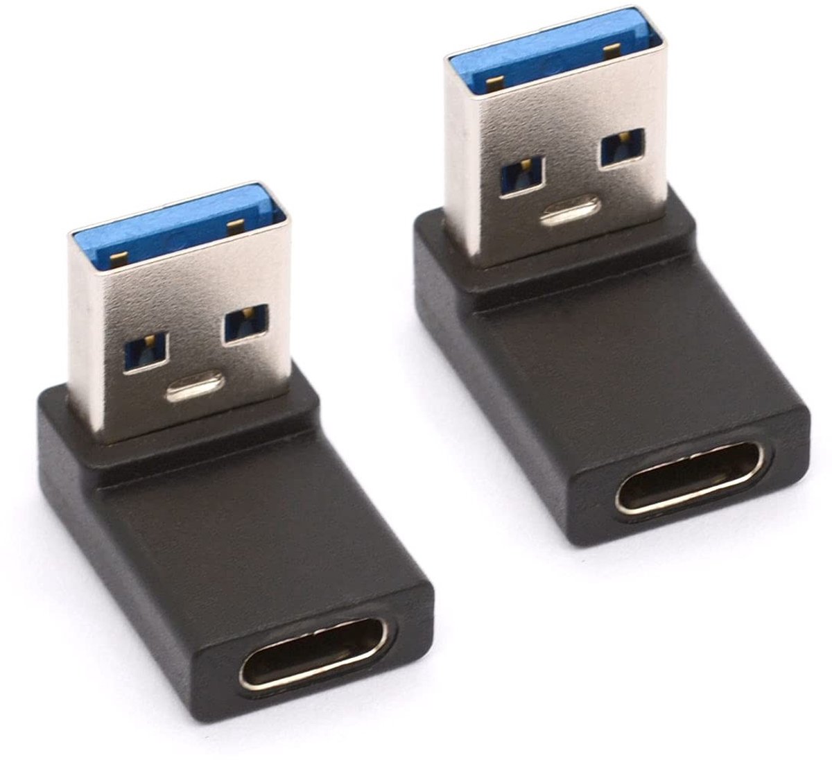 SolidKeus - 90 Graden USB C naar A Male Adapter Kabel