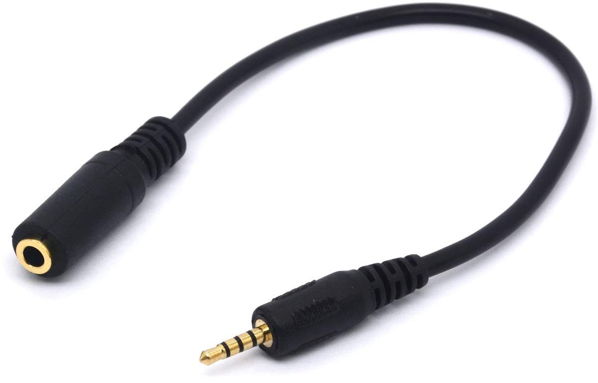 SolidKeus - 2.5mm naar 3.5mm Audio Adapter Kabel 20cm