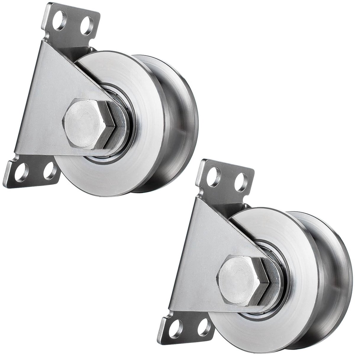 SolidKeus - Stalen Touwpulley met 2 Kogellagers | Set van 2