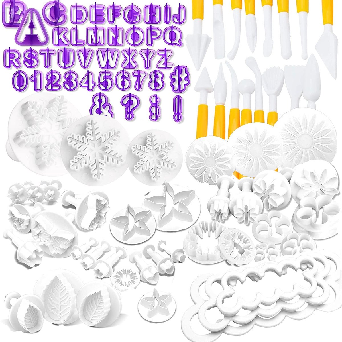 SolidKeus - 87 Stuks Cake Decoratie Gereedschap Set voor Fondant