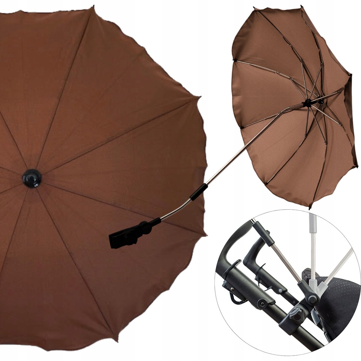 Merkloze Kinderwagenparasol UV-bescherming Brons Universeel