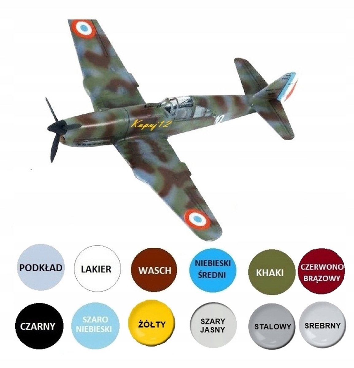 Bouwpakket Vliegtuig Caudron Renault 714 C1 Cyclone + Verf & Lijm