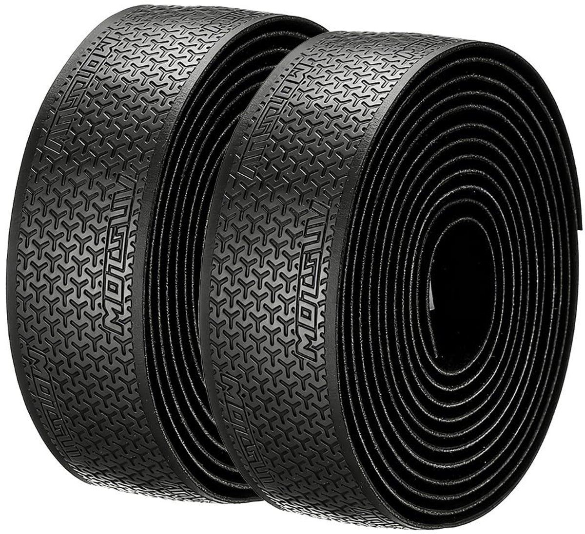 Niet-slip en schokabsorberende fietsstuurband, grip tape voor racefiets en mountainbike, zelfklevend, zwart, 215 cm x 3 cm x 0.3 mm, 2 x zelfklevende strips