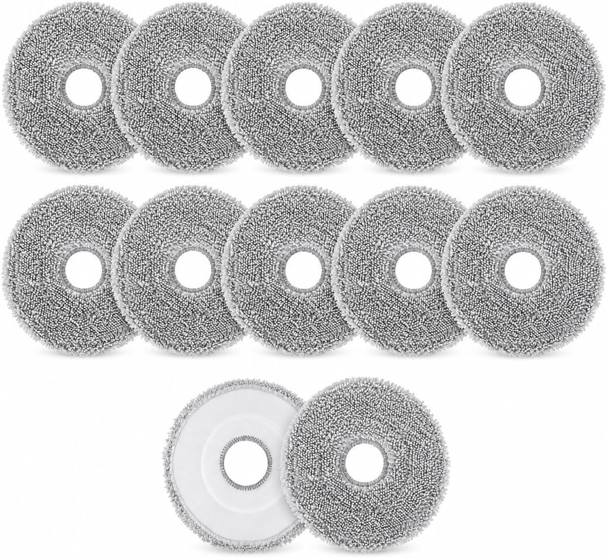 12 Stuks Wasbare Dweilpads voor Dreame L10s Ultra Gen 2, L40, L50 Pro Ultra, X50 Ultra Complete, X40 Ultra Complete, X20 Max en Xiaomi Robot Vacuum, Microvezel Reinigingsdoek Accessoires
