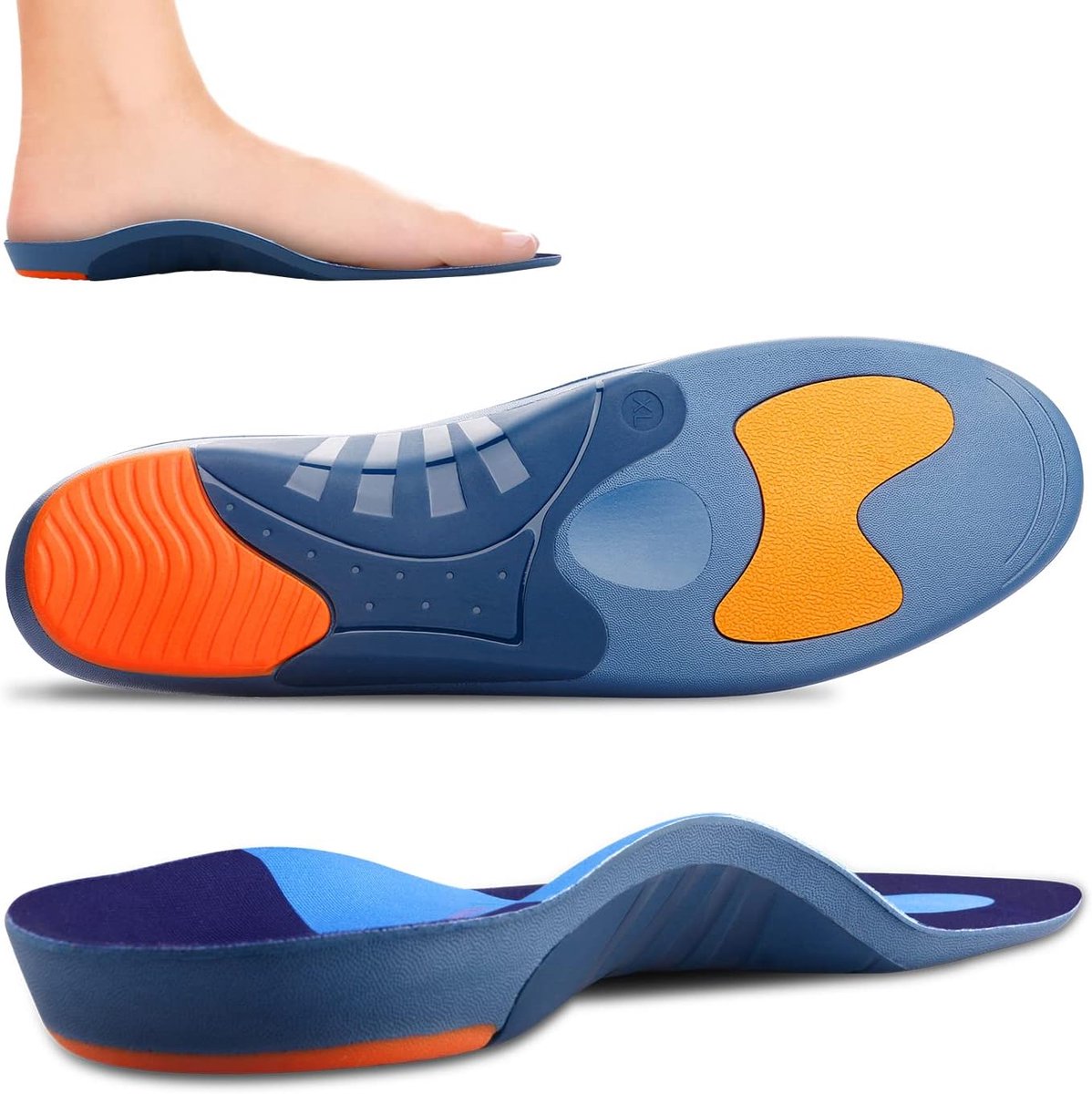 Heavy Duty Arch Support Plantaire Fasciitis inlegzolen voor mannen en vrouwen | Orthopedische inlegzolen voor platte voeten, hielspoor, hoge bogen, overpronatie, metatarsalgie, verlichting van voetpijn, XS