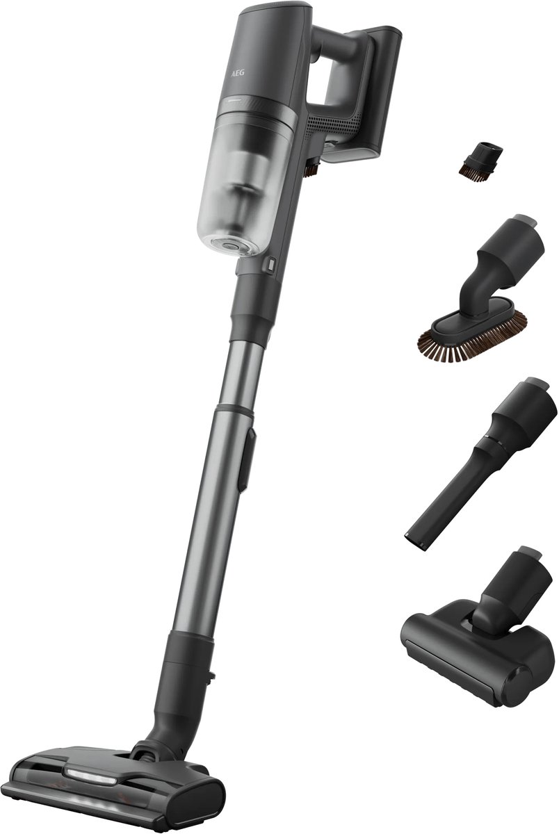 Bol.com AEG AP82AB25DG Steelstofzuiger Batterij/Accu Droog Schuim Zakloos Zwart, Grijs 4 Ah aanbieding