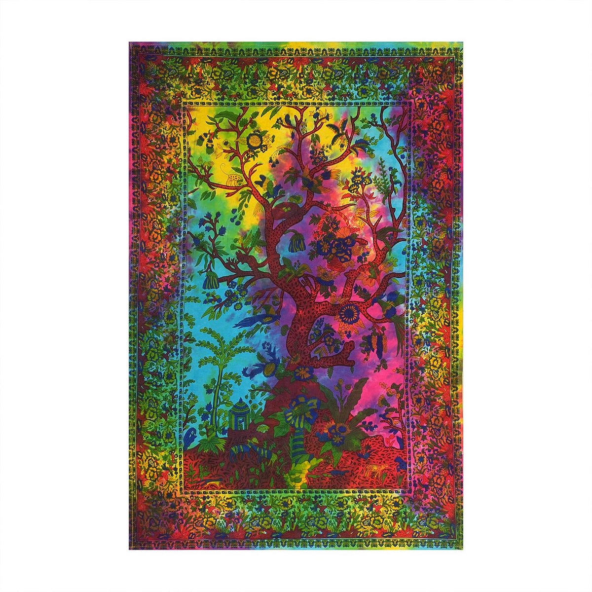 Handmade Wandtapijt kleurrijke muur opknoping hippies Tapestry (Poster grootte, ontwerp P5)