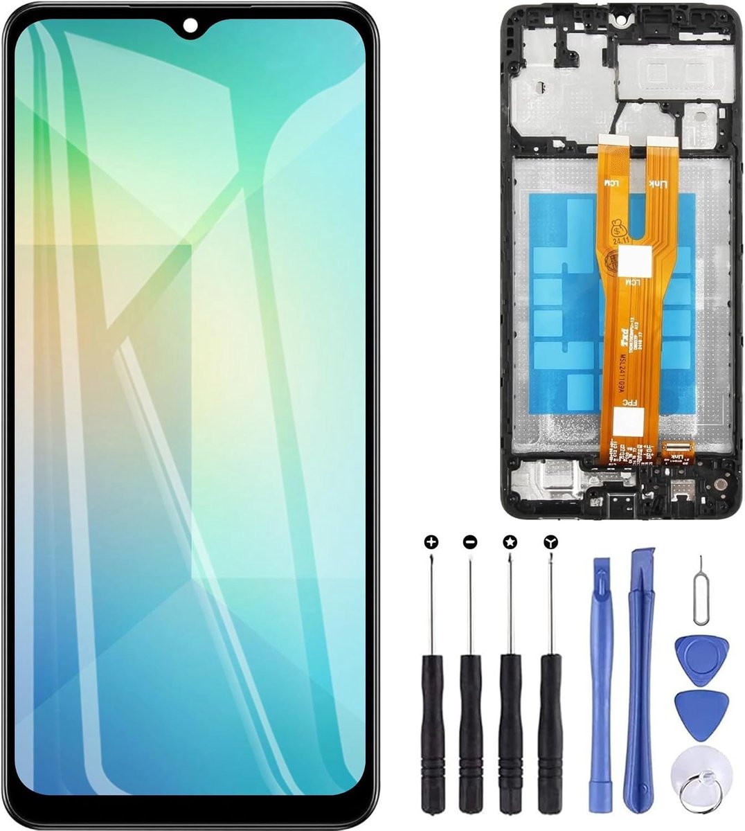 Screen Vervanging voor Samsung Galaxy A06 4G SM-A065F SM-A065F/DS SM-A065M SM-A065M/DS Lcd scherm Touchscreen Digitizer Volledige Vergadering met Frame, Reparatie Tool Set