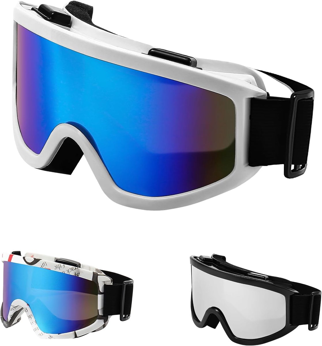 Anti-condens, skibril voor brildragers, helmcompatibel, uniseks, outdoor-activiteiten, wintersportbril met ventilatie