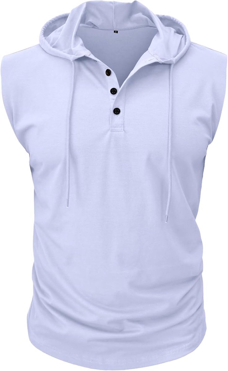 Atletische hoodie met korte mouwen voor heren, modieuze pullover voor fitness, shirt met capuchon, knoopsluiting, zomerse sweater, lichte hippe hikeshirts voor heren, boksen, trektochten