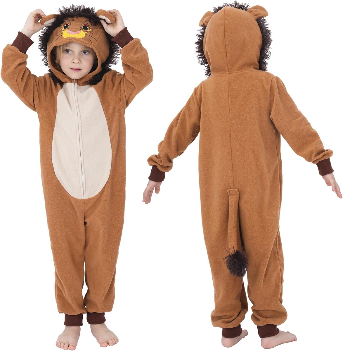 Kids Animal Onesie Kostuum Tijger Aap Zwart Kat Leeuw Dalmatische Fancy Dress Kostuum voor jongens en meisjes 4-14 jaar