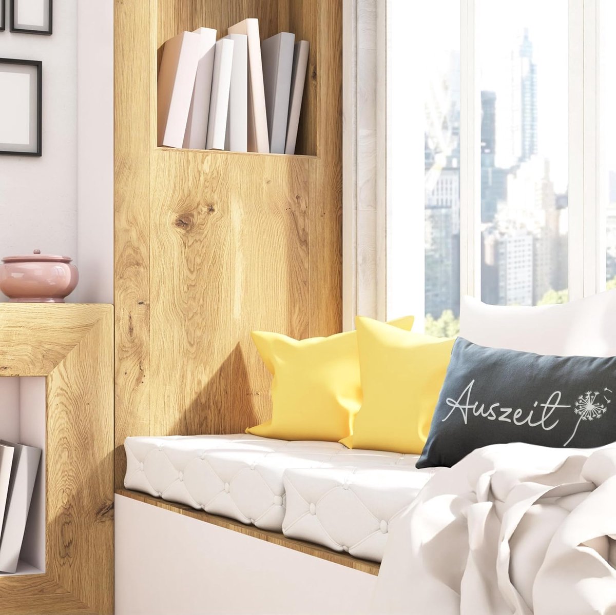Bing Kussen decoratief kussen time-out paardenbloem grijs belettering | hoogwaardig cadeau partner cadeau trend 69