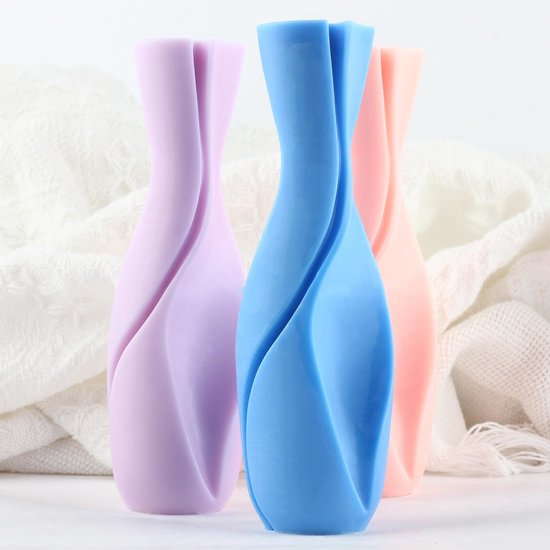 Fles kaars vorm bloem vaas kaarsvormen bloem vaas siliconen vorm stompkaars vormen voor kaarsen woondecoratie kaarsen maken aromatherapie gips kaarsen klei ambachten — afbeelding 5