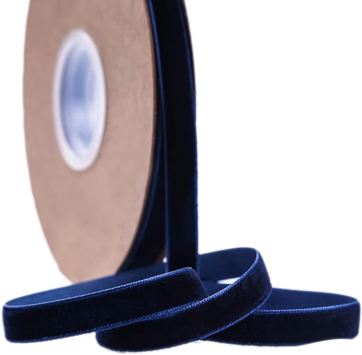 20 meter fluwelen lint, 10 mm, fluwelen lint, decoratieve lint, cadeaulint, stoffen lint, festival, linten om zelf te naaien, boeket, bruiloft, verjaardag, geschenkverpakking, marineblauw