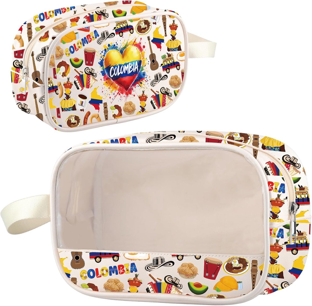 Colombia Duidelijke Make-uptas Colombiaanse Souvenir Geschenken Colombia Rits Bag Colombiaanse Reistas - Colombia Clear2
