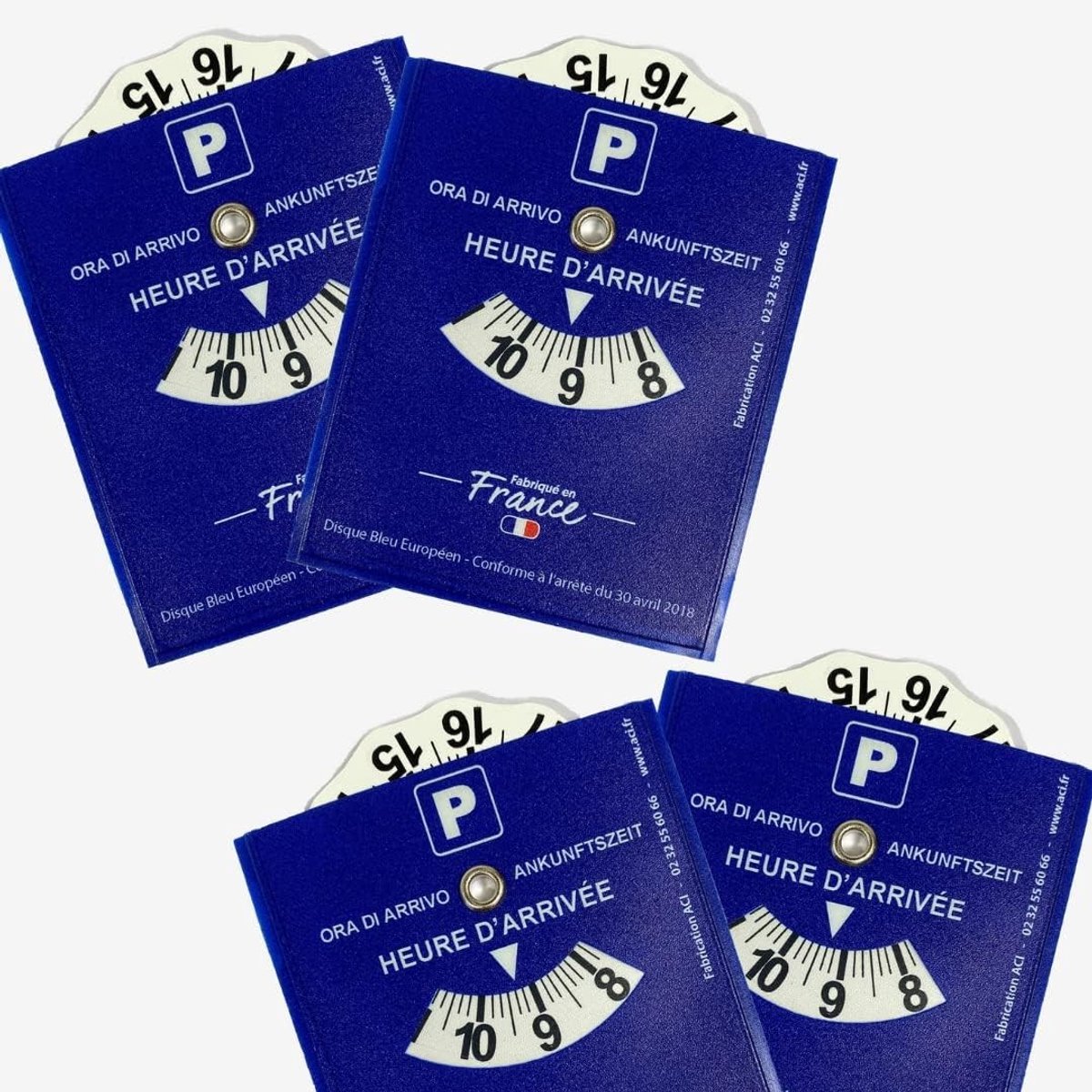 Zelfklevende Parkeerschijf - Blauw - 7,1 x 9,2 cm - Duurzaam en Milieuvriendelijk - Voor Auto's