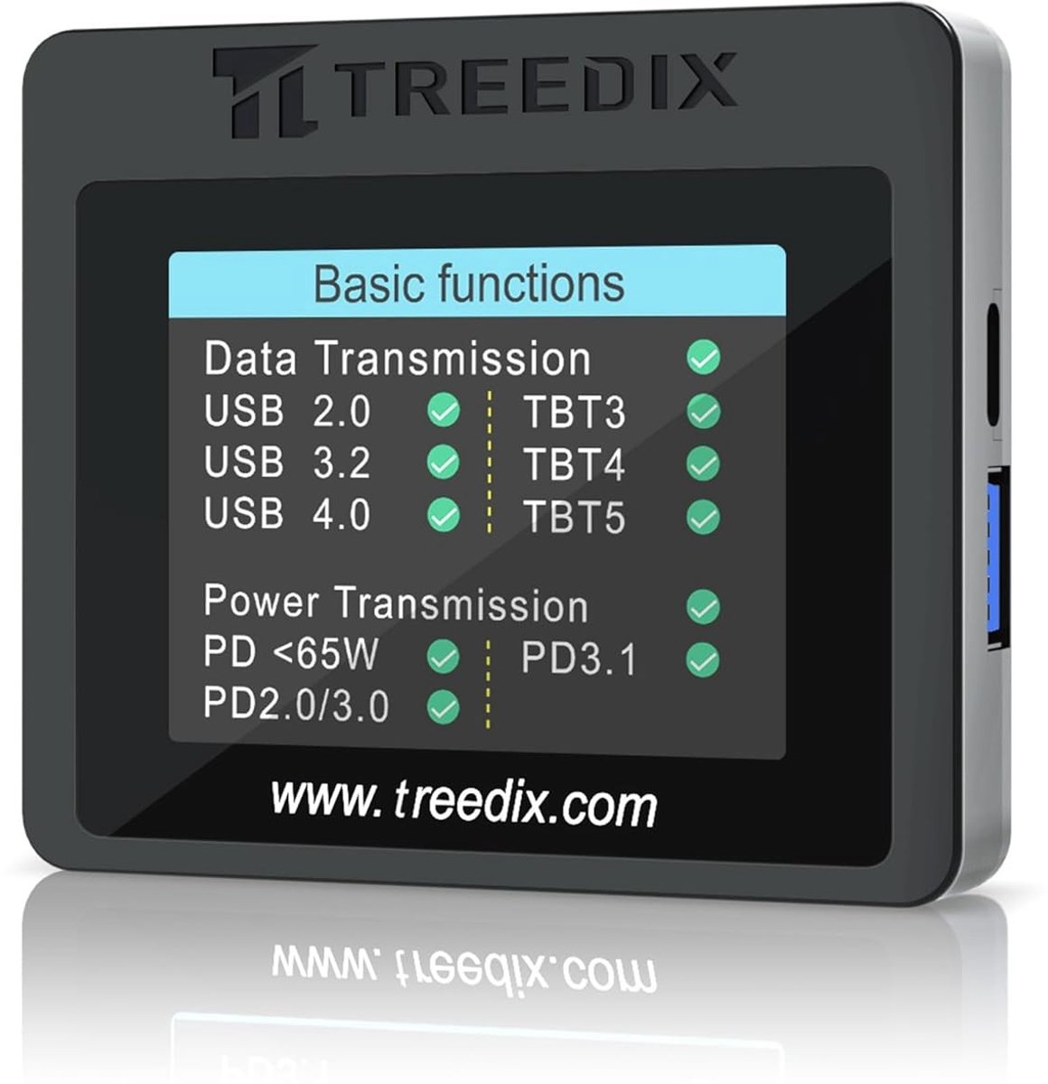USB-Kabeltester - Compact - Handheld - Multifunctionele Gegevens- en Stroomtester - Voor Alle USB-kabeltypen