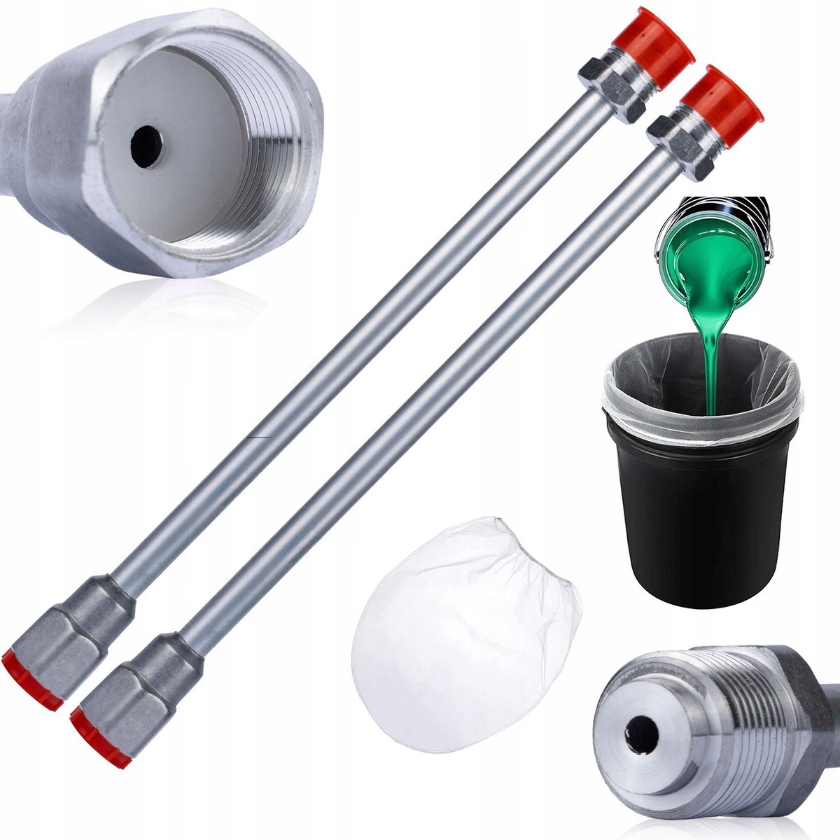 Rosfix Spuitlans Set Hogedruklans - 30cm & 100cm, 290bar - 7/8" 22mm Schroefdraad, Afdichting