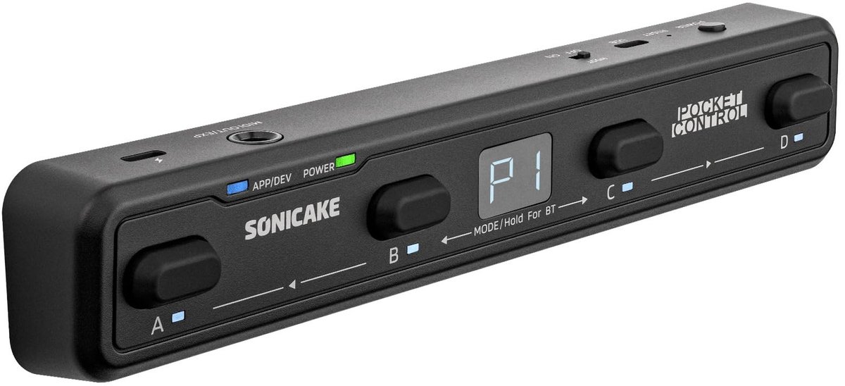 Omgoods - Draadloze MIDI Voetcontroller met 4 Programmeerbare Switches