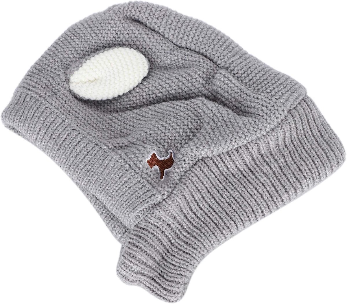 Hondenmuts van Gebreid Katoen, Warme Beanie voor Honden, Perfect voor Huisdieren en Kostuums (Grijs)