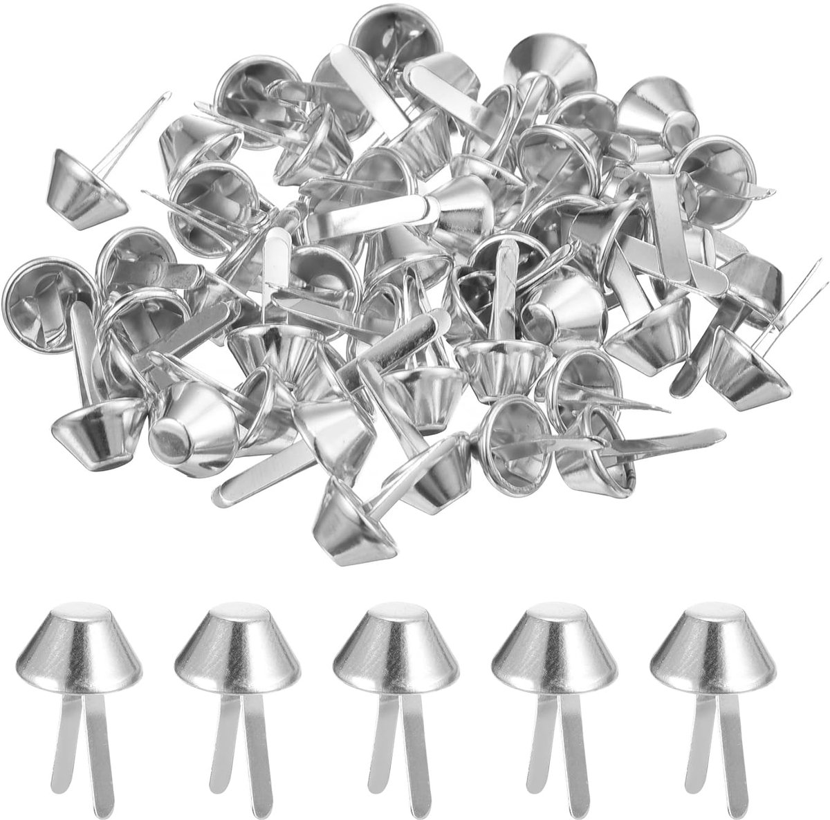 100 Stuks Metallspikes voor Tasvoeten - 10mm Pannennieten voor DIY-projecten