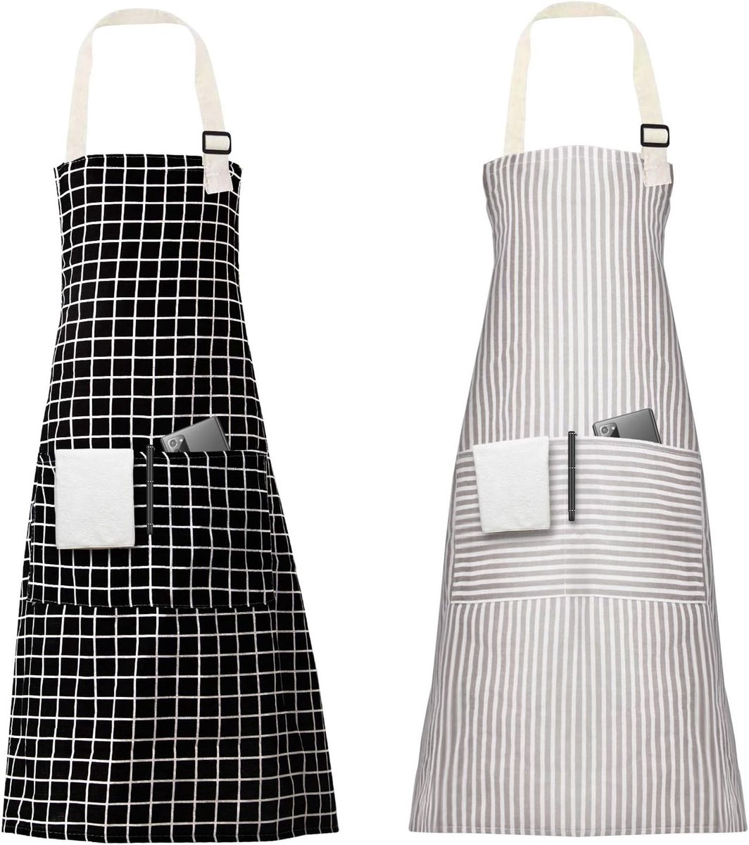 Waterdichte en Verstelbare Keuken Schort met Pocket, Ideaal voor Koken, Tuinieren en Restaurants, Unisex en Geschikt voor Iedereen