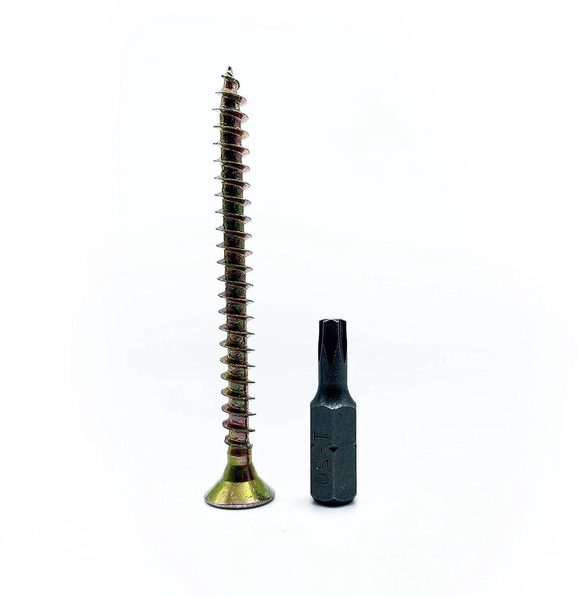 Houtschroeven Torx - Verzonken Kop Schroeven - Houtverbindingen Maken - Splijt niet zonder voorboren - 100 Stuks 5x80mm - Zilverkleurig